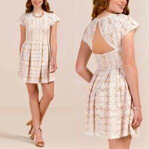 Francesca's Lace cream dress Size M